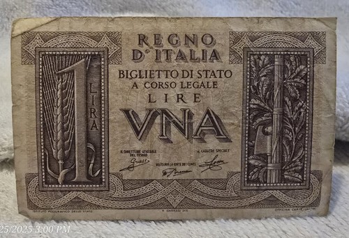 Banknote italy lira - banknote,, 1