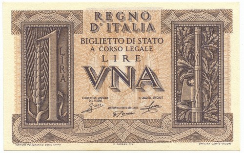 Lira biglietto stato - 1, di