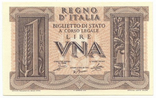 Lira biglietto stato - 1, di