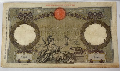 Italy 1939 1940 100 - 1940, lira