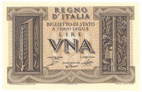Lira biglietto stato - 1, di