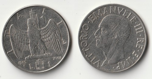 1940 italy lira coin - 1,