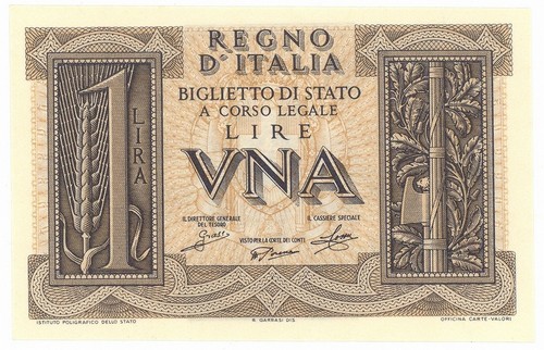 Lira biglietto stato - 1, di