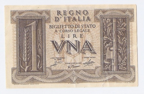 Italy lira 1939 - 1,